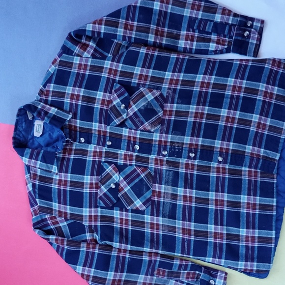 Vintage 1970s Sears Lumberjack Plaid Button-Up Jacket unisex - Picture 9 of 10